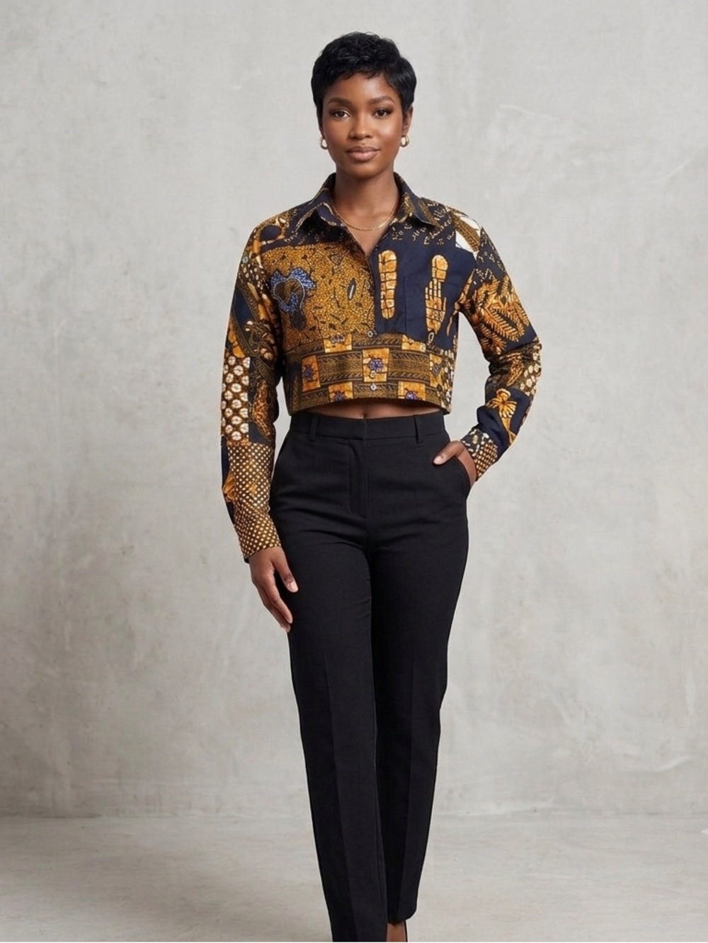 Crop Button Down